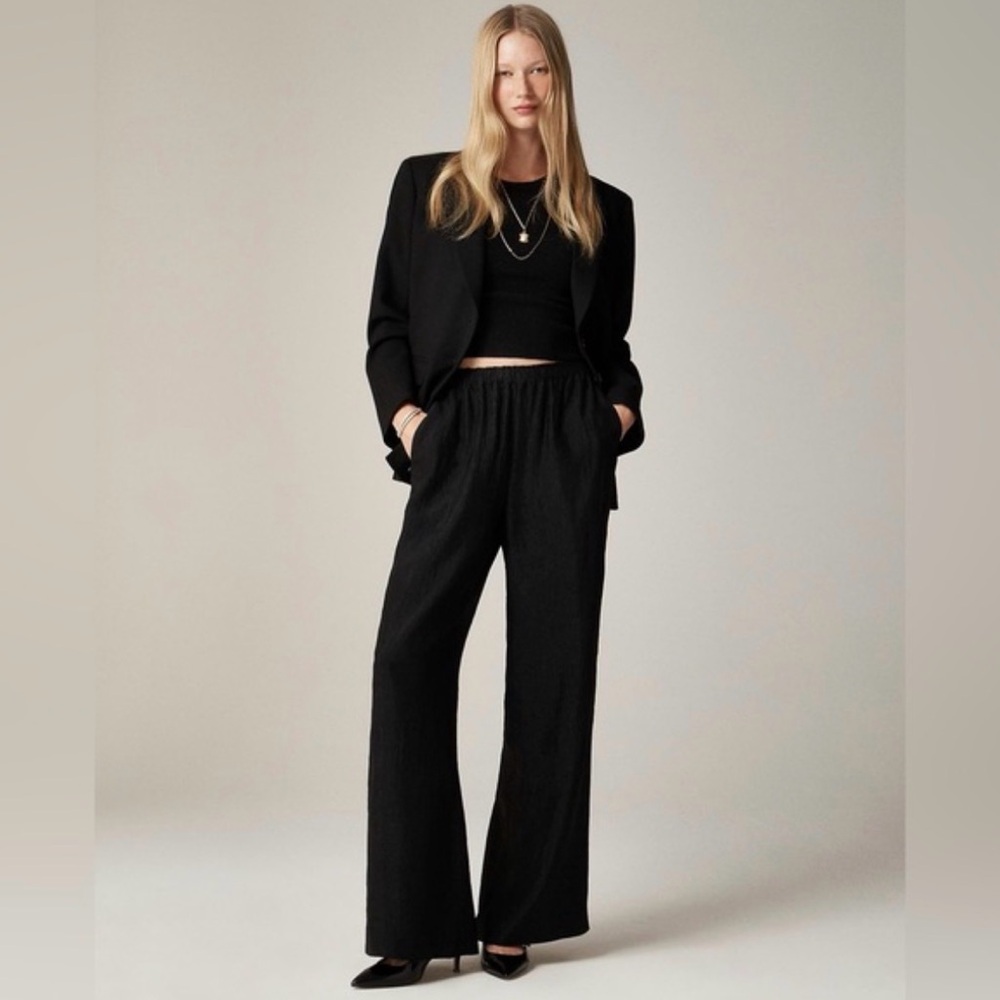 NWT BEST SELLER J.Crew Stratus pant in textured satin sz L